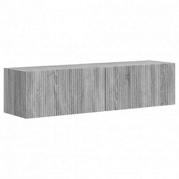 vidaXL TV wall cabinet 2 ks Šedá Sonoma Kompozitní dřevo
