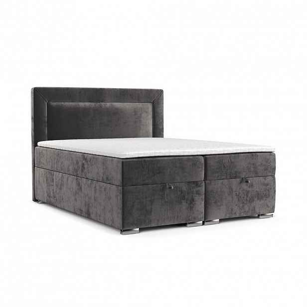 AltaBeds POSTEL BOXSPRING LONTANO 140/200 cm Ocelová