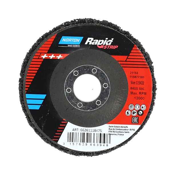 Kotouč čistící na kov Norton Clipper Rapid Strip 115×22,23 mm