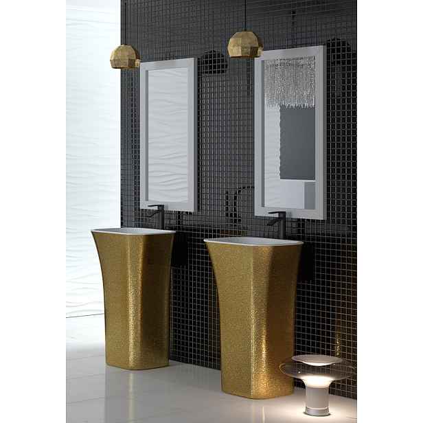 BESCO Olsen Spa  Assos KEASSVSGLAM01 - Volně stojící umyvadlo ASSOS GLAM - zlatá