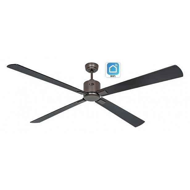 CasaFan 949410W Eco Neo III WiFi, černá a teakové dřevo, stropní ventilátor