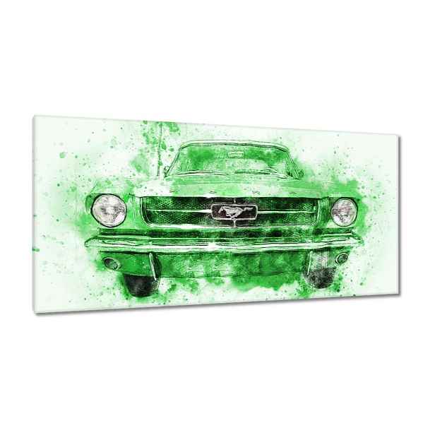 Obrazy 115x55 Zelený akvarel Mustang
