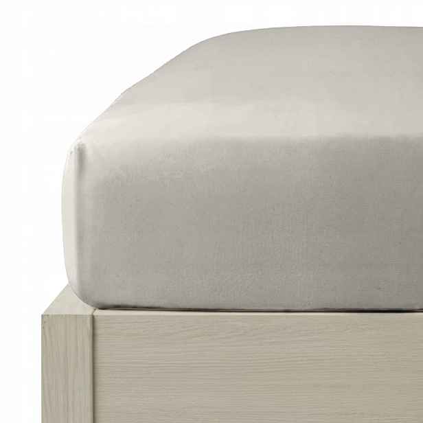 Prostěradlo s gumičkou 220x200 taupe jednobarevné na matrace 30 cm