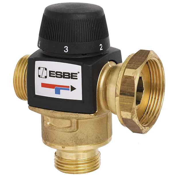 Ventil termostatický směšovací ESBE VTA 577, 6/4×1", 20 – 55 °C, Kvs 4,5 m3/hod