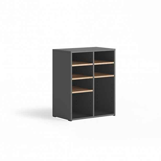 Vicco BOTNÍK Lysander, Antracit/Zlatý mocný dub, 53 x 65.5 cm se 7 otevřenými přihrádkami