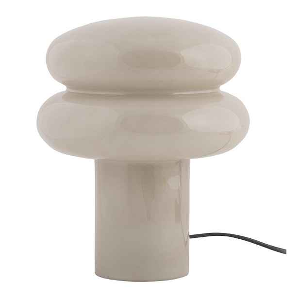 Béžová skleněná stolní lampa (výška 24 cm) Incesante – Leitmotiv