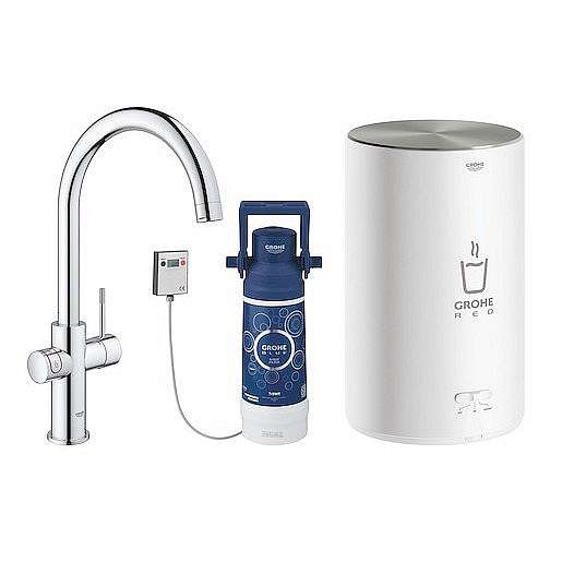 Dřezová baterie Grohe Red s výpustí chrom 30083001