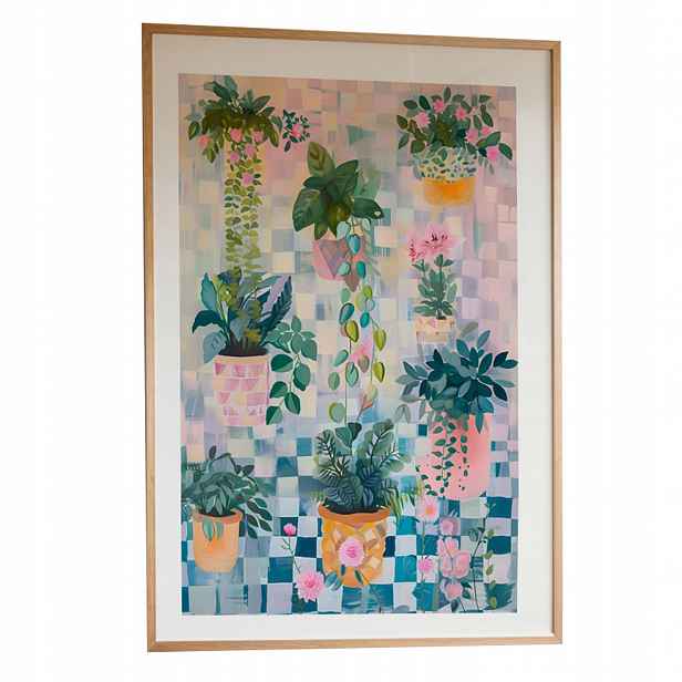 Obraz pokojové rostliny A3 plakát dekorace rámeček dřevěný 30x42 cm