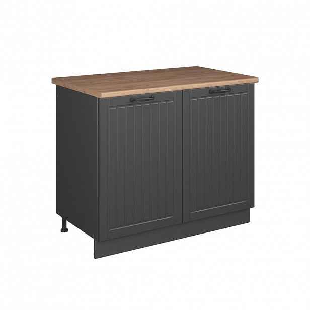 Vicco SKŘÍŇKA POD DŘEZ Fame-Line, Tmavě šedá/Antracit, 100 cm, PD Dub