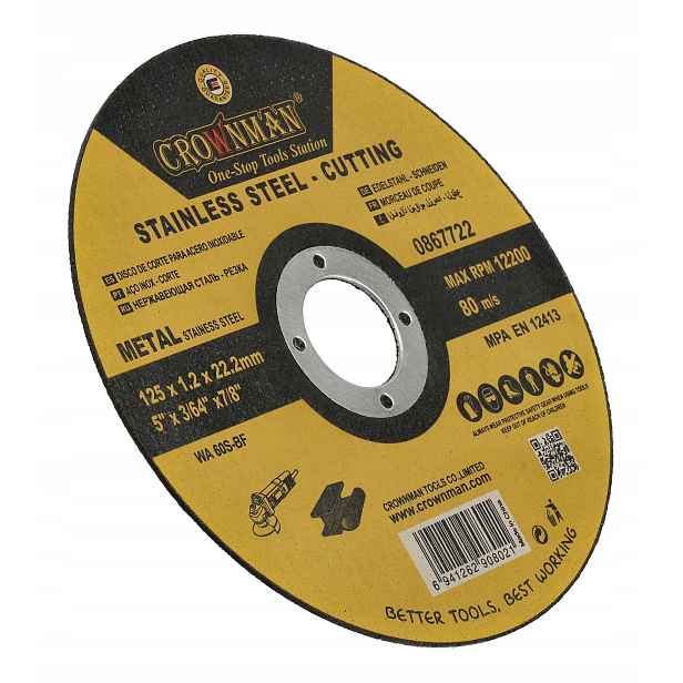 50 x Kotouč na řezání kovu z oceli 125x1.2x22.2 mm Řezací kotouč Silný Vysoký