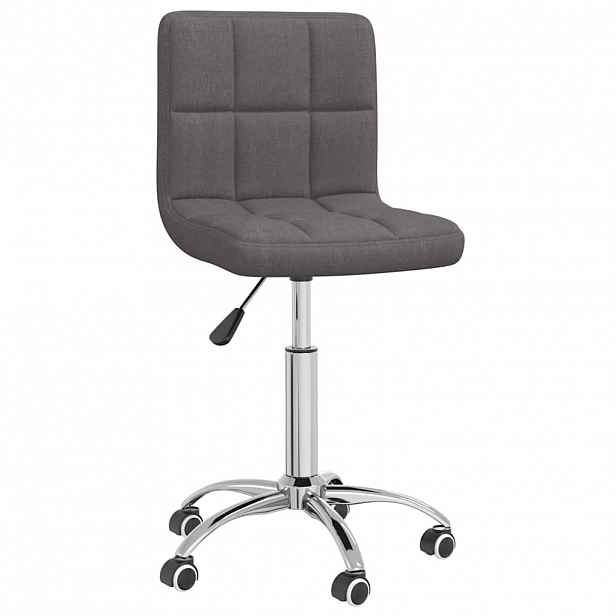 vidaXL Otočná jídelní židle taupe textil