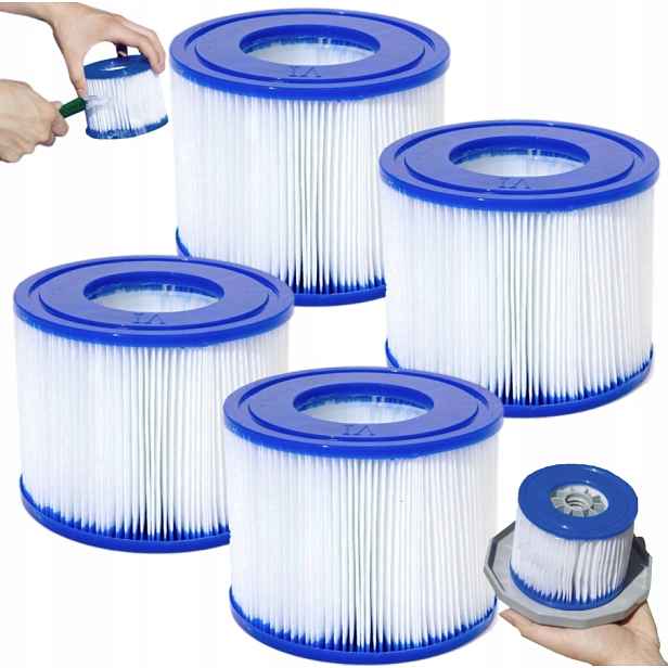 4 x Filtry pro bazénové čerpadlo Jacuzzi Lay Z Spa Bestway 60311 typ VI Lay-Z-SPA