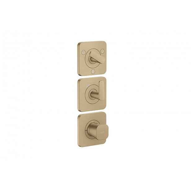 Axor Citterio C - Termostatická baterie pod omítku, pro 3 spotřebiče, kartáčovaný bronz 49710140