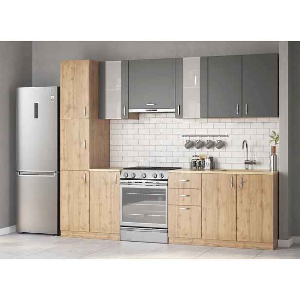 Casarredo Kuchyně BERHIL 260 antracit/dub apalačský