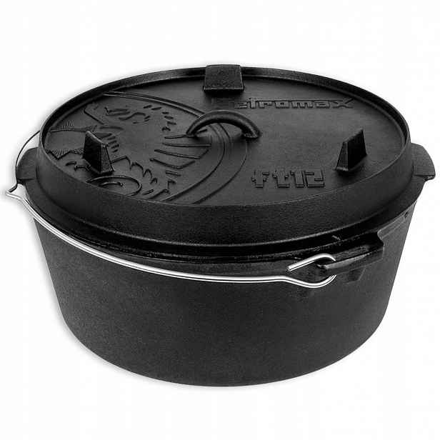 Litinový kotlík Petromax Dutch Oven s plochým dnem 10,8 L