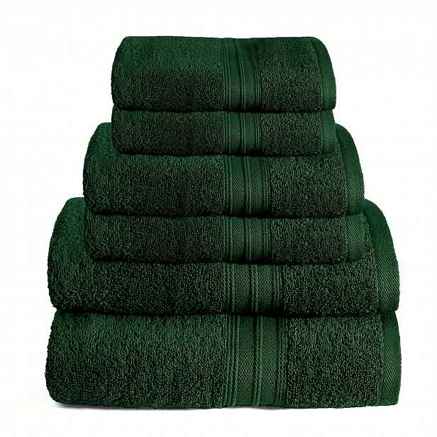 TEMU Sada 6 ručníků 100% bavlna, 550 g/m², savé a měkké, 2 x osušky (70 x 140 cm), 2 x ručníky (50 x 100 cm), 2 x hostovské ručníky (30 x 50 cm),