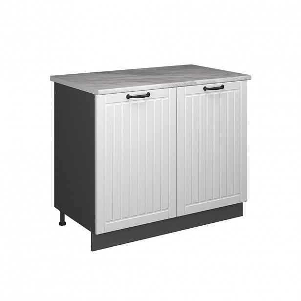 Vicco SKŘÍŇKA POD DŘEZ Fame-Line, Bílý venkovský dům/Antracit, 100 cm, PD Mramor