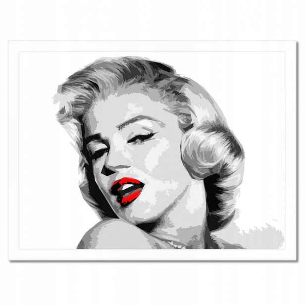 Plakáty v rámu 40x30 Marilyn červené rty