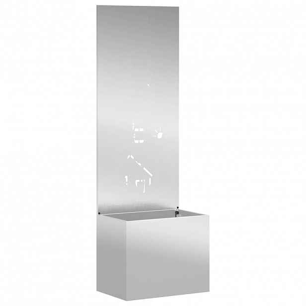 vidaXL Soukromí na zahradě Stříbrná 50 x 32 x 150 cm Pozinkovaná ocel