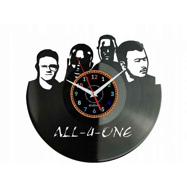 All 4 One Dárek Originální dekorace do domu Hodiny z vinylové desky