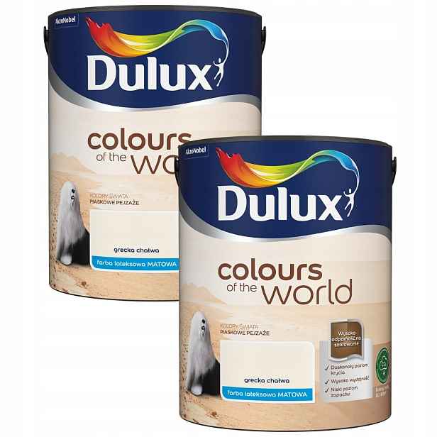 Set Dulux Barvy Světa 2x5L Barva Latexová Emulze Řecká Chalva 10L