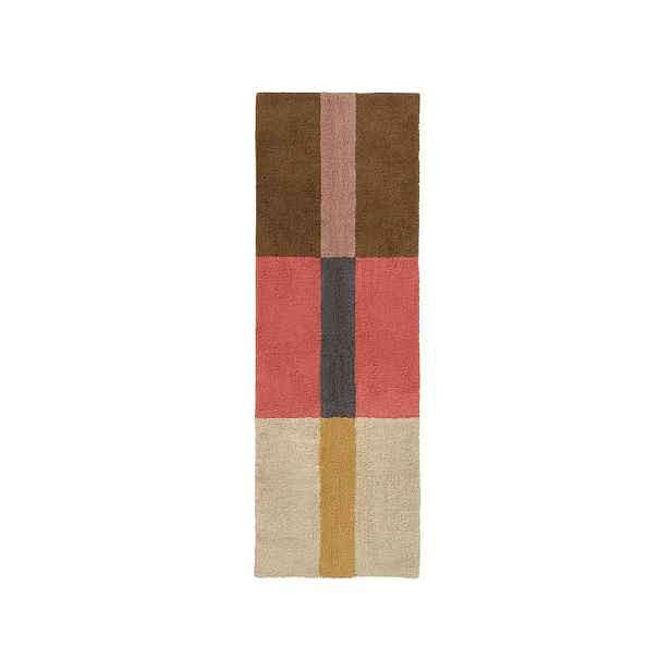 Ručně tkaný vlněný běhoun 80x230 cm Chroma Spiced Coral – Lorena Canals