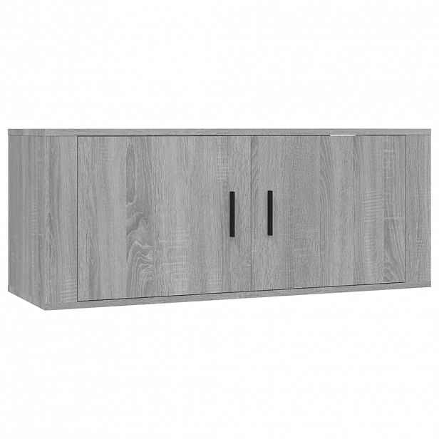 vidaXL Nástěnná TV skříňka šedá sonoma 100 x 34,5 x 40 cm