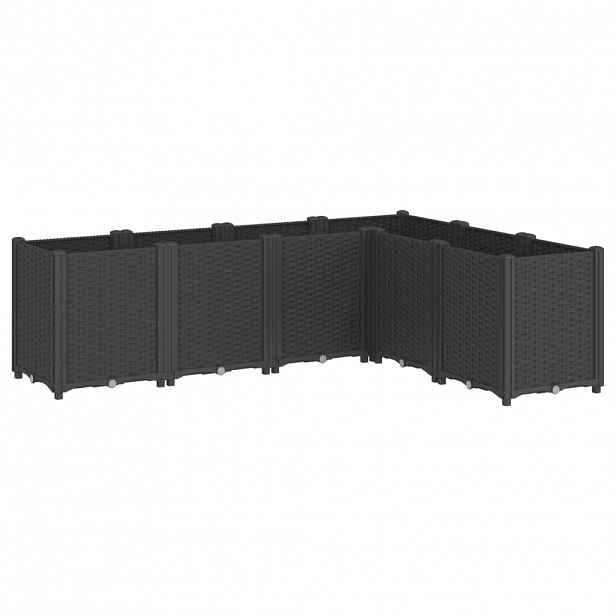 vidaXL Zahradní truhlík černý 160 x 120 x 53 cm PP