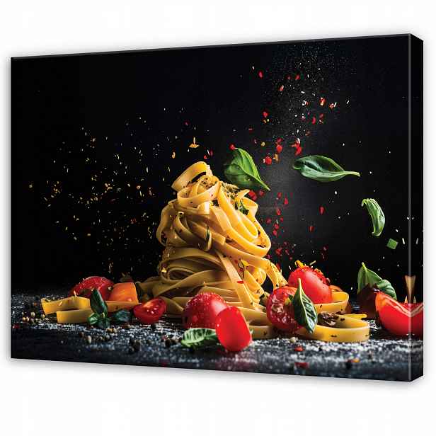 Obraz Žluté Těstoviny Špagety Jídlo Do Kuchyně Restaurace Jídelna 120x80
