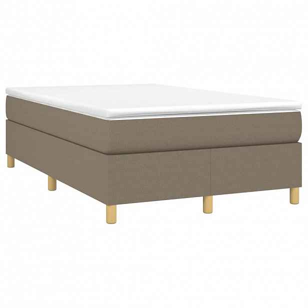 vidaXL Box spring postel s matrací taupe 120x190 cm textil