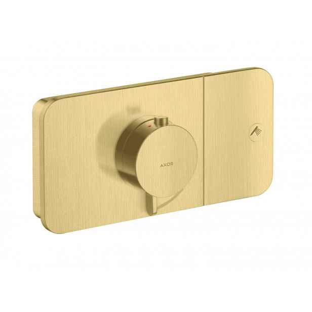 Axor One - Termostatická sprchová baterie pod omítku, kartáčovaná mosaz 45711950