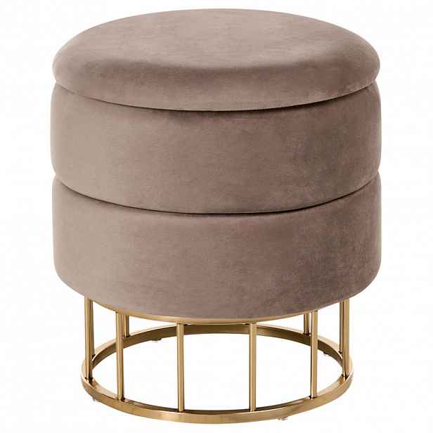 Beliani PUF Taupe Elgin