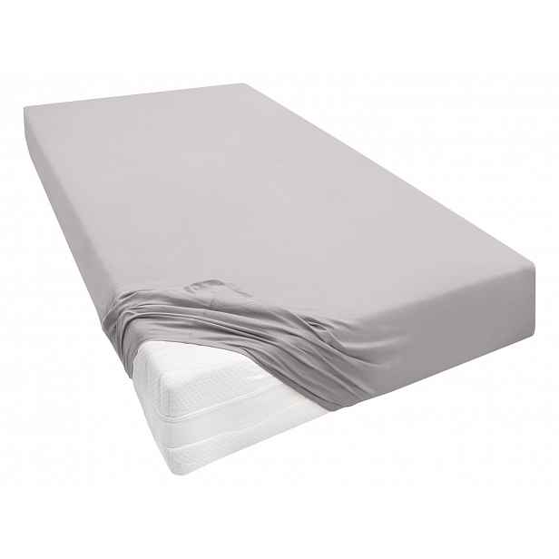 Biberna Žerzejové napínací prostěradlo (šedá, 180–200 x 200–220 cm)