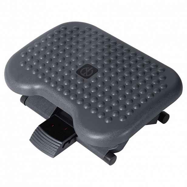 HOMCOM ERGONOMICKÁ opěrka nohou, podnožka, opěrka nohou, relaxační kancelářská židle, sklon a výška nastavitelné