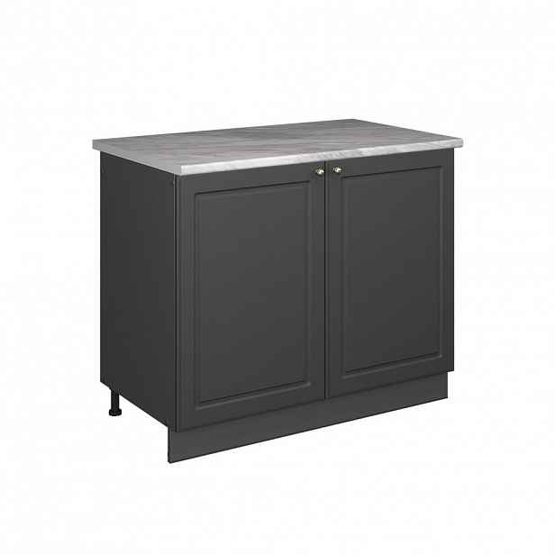 Vicco SKŘÍŇKA POD DŘEZ Fame-Line, Anthrazit-Gold Landhaus/Antracit, 100 cm, PD Mramor
