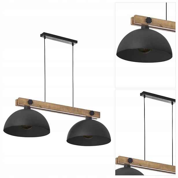 Závěsná hnědá Oslo styl industriální, regulovatelná v kuchyni Tk Lighting