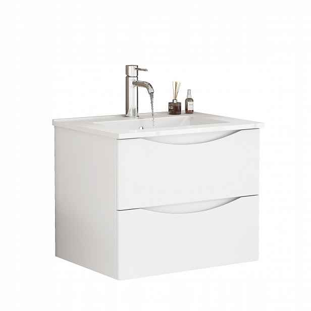 Závěsná skříňka pod umyvadlo Houseland Bravio 60 cm bílá