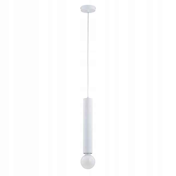 Závěsná lampa Alfa Twister bílá tuba 1xE27 kov IP20 95 cm