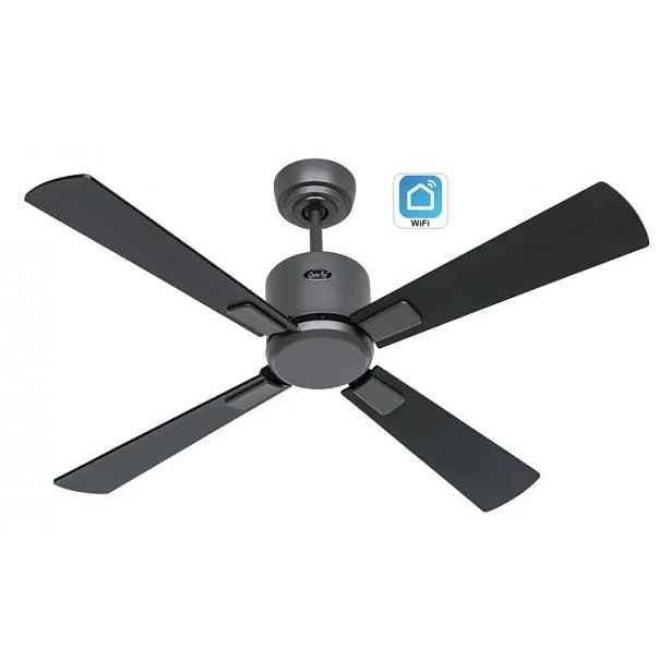 CasaFan 952101W Eco Neo III WiFi, černá a teakové dřevo, stropní ventilátor