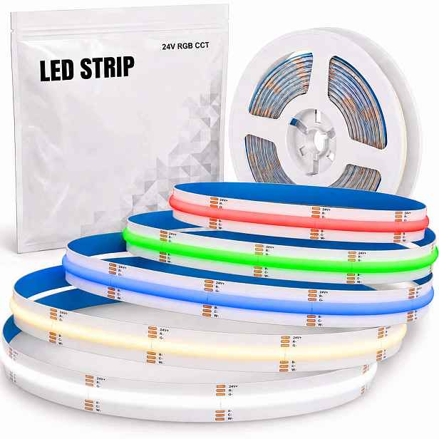 Led pásek Cob 24V Rgb Cct teplý studený 3000-6500k 720led/m 12 mm x 5 m