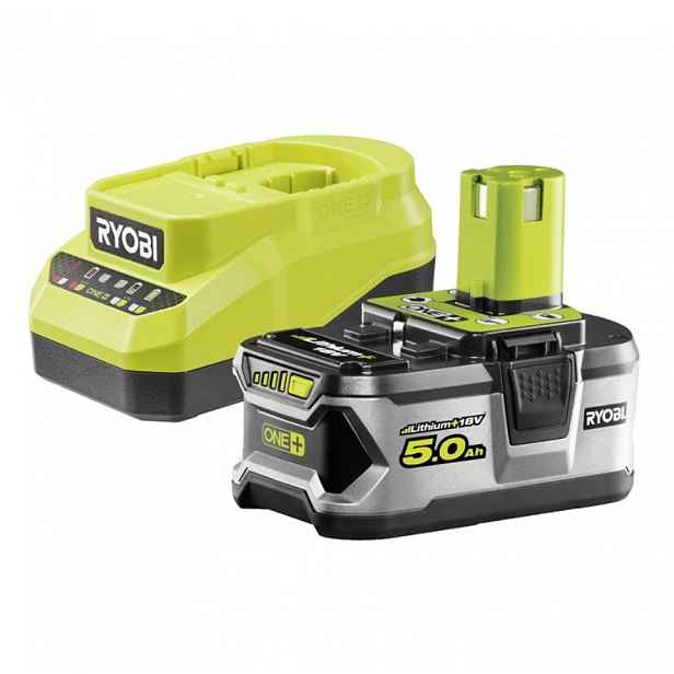 Ryobi 5133006972 RC18120A-150G Akumulátor Lithium+ 5,0Ah Nabíječka RC18120