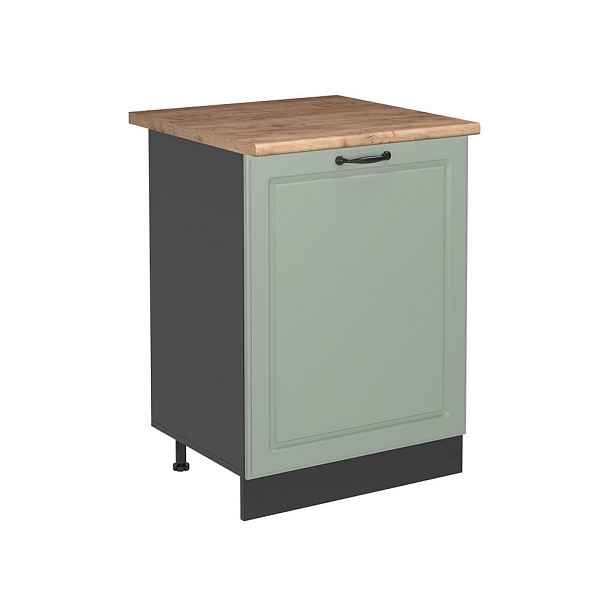 Vicco SPODNÍ SKŘÍŇKA KUCHYŇSKÉ LINKY R-Line, Mint venkovský dům/Antracit, 60 cm s 1 dveřmi pracovná doska Dub Goldkraft