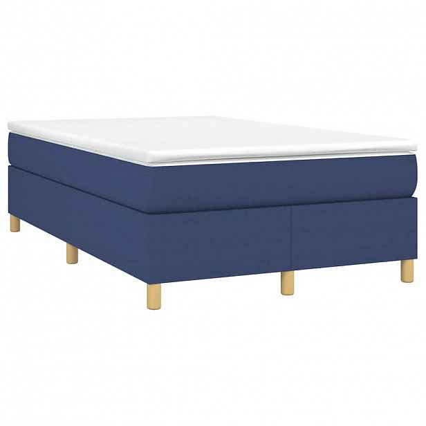 vidaXL Box spring postel s matrací černá 120x190 cm textil