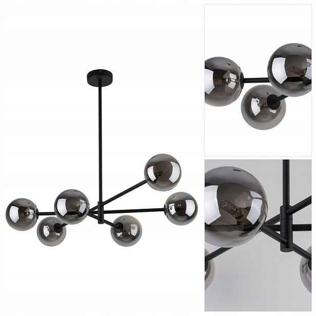 Černá stropní lampa Sarius loft nad psací stůl v pracovně Tk Lighting