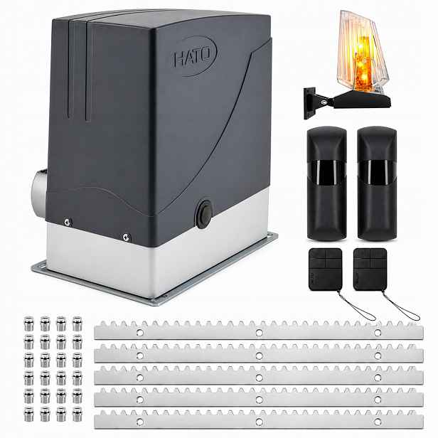 Pohon pro posuvnou bránu Hato DKC400Y 600 kg lišta 5 m, 2x dálkové ovládání, lampa