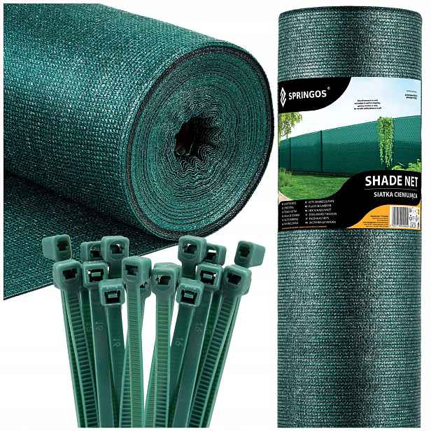 Stínící Tkanina Ochranná Krytka 1,5x25 m 95% Stahovací Pásky 100 ks Uv