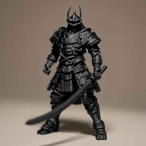 Samurai Cyber Bojovník Dekorativní figurka 20 cm