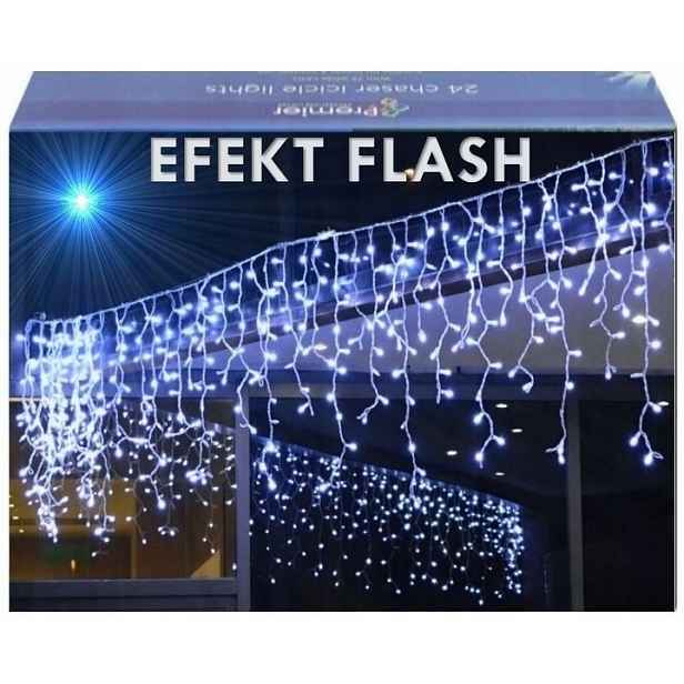 Rampouchy 500 Led Záclona Venkovní Osvětlení IP44 Studená Studený Flash 25 M