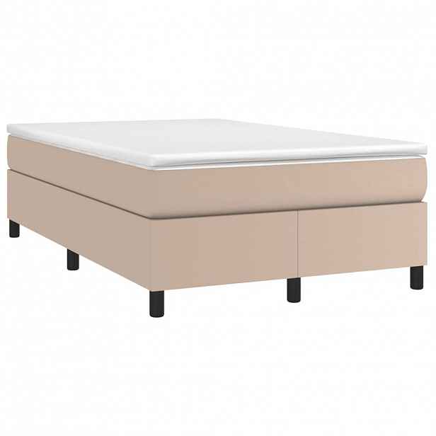 vidaXL Box spring postel s matrací cappuccino 120x190 cm umělá kůže