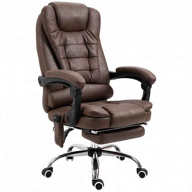 Vinsetto KŘESLO s masážní funkcí, ergonomická kancelářská židle s funkcí polohování